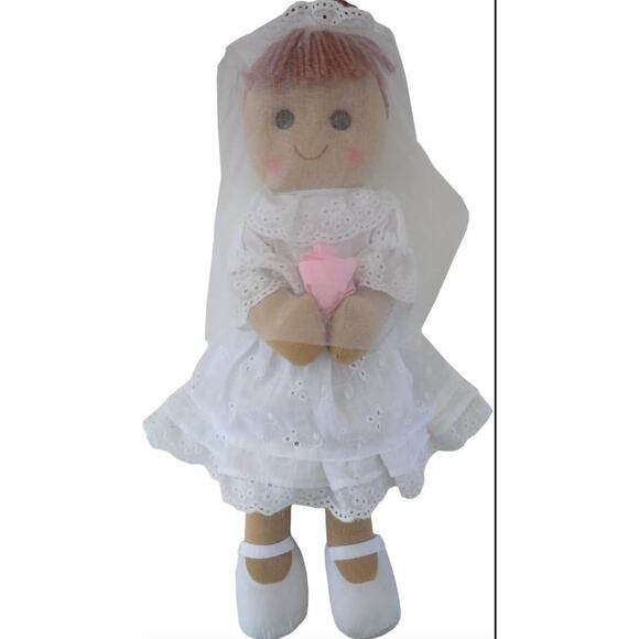 Powell Craft England Bride Cloth Rag Doll Bridal Wedding Veil - Picture 1 of 11